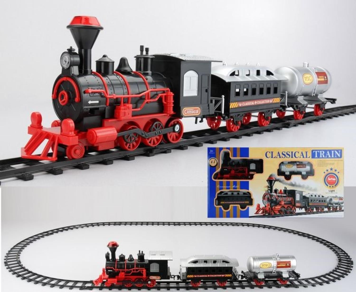 lighted train set