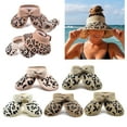 thumbnail image 2 of Foldable Leopard Straw Sun Visor Summer Beach Hat, 2 of 2