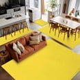 thumbnail image 5 of Lemon Yellow Area Rugs 2.7x5 for Living Room, Farmhouse Solid Yellow Color Modern Art Non Slip Washable Rug Runner, Low Pile Indoor Floor Carpet Mat Bathroom Rugs for Bedroom, Kids Room, 5 of 9