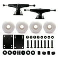 thumbnail image 1 of Victory Jump Skateboard Trucks and Wheels Set, Skateboard Accessories, Skateboard Trucks 5 inch, Skateboard wheels 52mm, Skateboard Bearings (5 inch Black Truck w 52mm White Wheels), 1 of 7