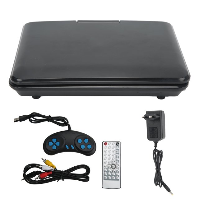 Car Travel Video Player, Support USB Memory Card Portable DVD Player EU Plug 110-240V For Car For Home
