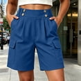 thumbnail image 6 of Byworldtasic Women's Lightweight Hiking Shorts with Pockets Running Casual Cargo Shorts for Golf Travel Athletic Camping, 6 of 9