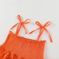 thumbnail image 6 of HaCpiu Little One Halloween Orange Dress Cute 3D Plush Pumpkin Smocked Elastic Bodice Tie Shoulder Layered Mesh Tutu Dress, 6 of 6