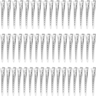 50Pcs Metal Hair Sectioning Clips, 3.5 Inch Metal Hair Separating Clips Duck Bill Hair Clips Professional Hair Sectioning Clips for Women Girls Barbershop