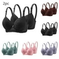 thumbnail image 2 of Fengactive 2PC Push up Bras for Women Underwire Full Coverage \Comfy Soft Seamless Adjustable Straps Everyday Bra, 2 of 4