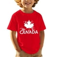 thumbnail image 2 of Boys T Shirts Canada Day Theme Maple Leaf Print Children Boys and Girls Casual Trendy Short Sleeved T Shirt Toddler T Shirts Red 12 Years-13 Years, 2 of 4