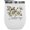 White, variant on Daisy in Love Pun Quote with Daisies & Butterflies Art Merch Gift, Stainless Steel 12oz Wine Tumbler