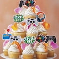 thumbnail image 3 of 36 PCS Video Game Cupcake Toppers Assembled Game On Controllers Cupcake Picks GamePad Cake Decorations for Game Theme Baby Shower Kids Boys Girls Birthday Anniversary Party Decorations Supplies, 3 of 5