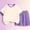 Purple, variant on CYRBOKO Boys Girls Outfit Sets, Short Sleeve Athletic Elastic Waist Cotton Two-piece Sets Green Size 10-12 T