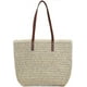 thumbnail image 1 of Women's Hand-woven Straw Shoulder Bag Large Summer Beach Leather Handles Handbag Tote With Zipper, 1 of 5