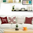 thumbnail image 2 of Pillow Covers 16x16, Sofa Throw Pillow Covers, Decorative Outdoor Linen Pillow Covers Set of 4 for Couch Sofa Bed and Car 16x16 Inch 40x40 cm (Wine Red, 16x16,Set of 4), 2 of 6