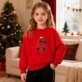 thumbnail image 2 of Chandail à Col Rond Imprimé pour Petits Enfants, Manches Longues, Chandail Confortable pour Filles, Haut à Capuche Décontracté, Tenue de Vacances Festive, Tenue à Capuche pour Petite Fille, Vêtements d'Été pour Bébé Garçon, Grande Taille Anime Rouge 7-8 Ans, 2 of 5
