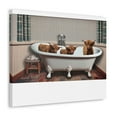 thumbnail image 2 of Highland Cow Color Painting Canvas Art Decor with Frame, 2 of 4