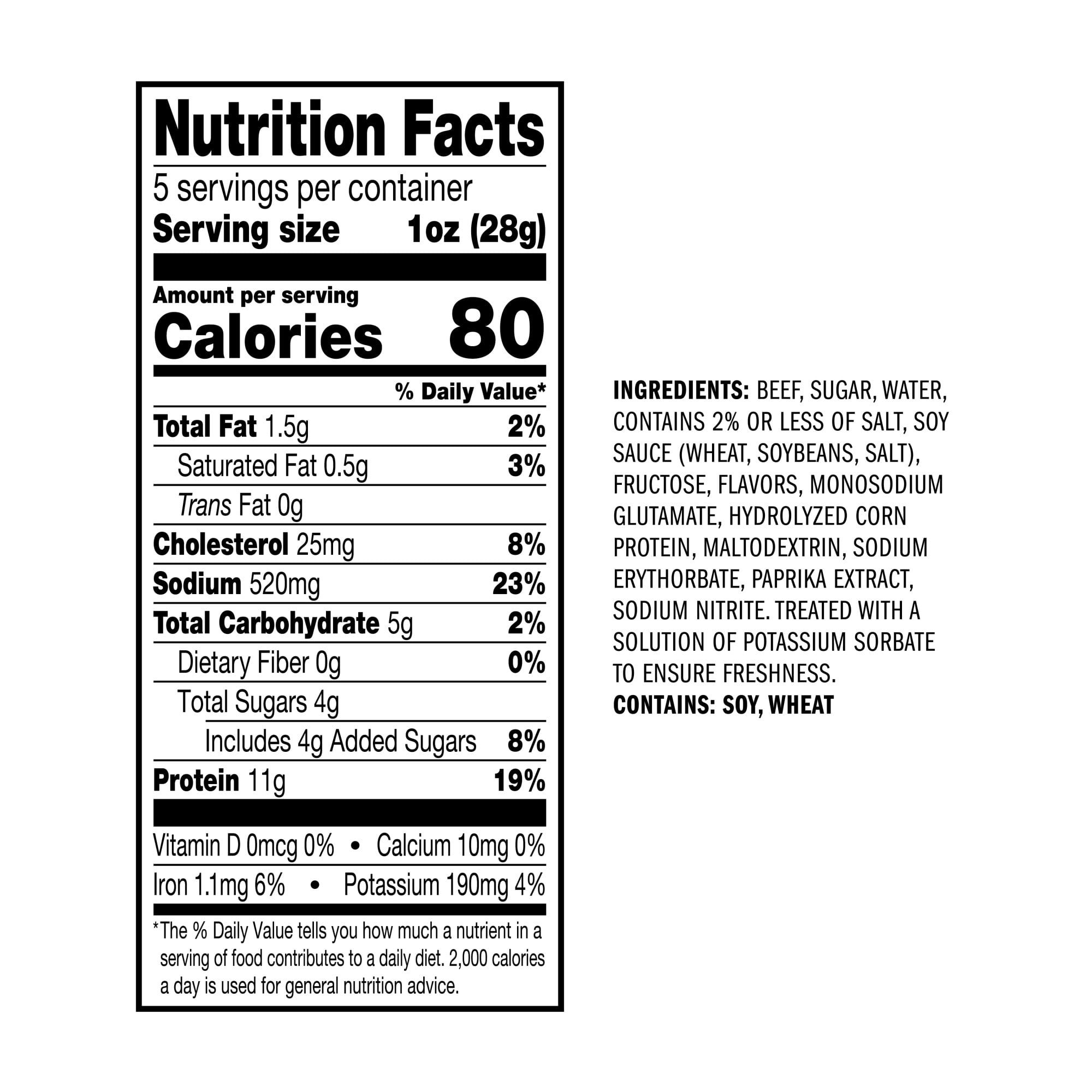 (8 pack) Jack Link’s Teriyaki Beef Tender Bites, Made with 100% Beef, 5 Ounce, Resealable Bag