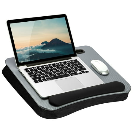 LapGear Memory Foam Lap Desk, Fits up to 17.3" Laptop, Silver