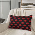 thumbnail image 5 of Hirioo Red Beautiful Lips for Plush Pillow Cover for Bedroom and Living Room ,Elegant, Comfortable Home Decor-14"x20", 5 of 6