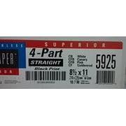 NCR Xeroform Bond Precollated Paper 8.5 x 11 inch White Canary & Pink 1250/Carton 5925N