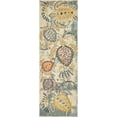 thumbnail image 1 of Unique Loom Positano Collection Coastal, Modern, Abstract, Turtles, Distressed, Vintage Area Rug, 2' 2 x 6' 7, Beige/Blue, 1 of 2