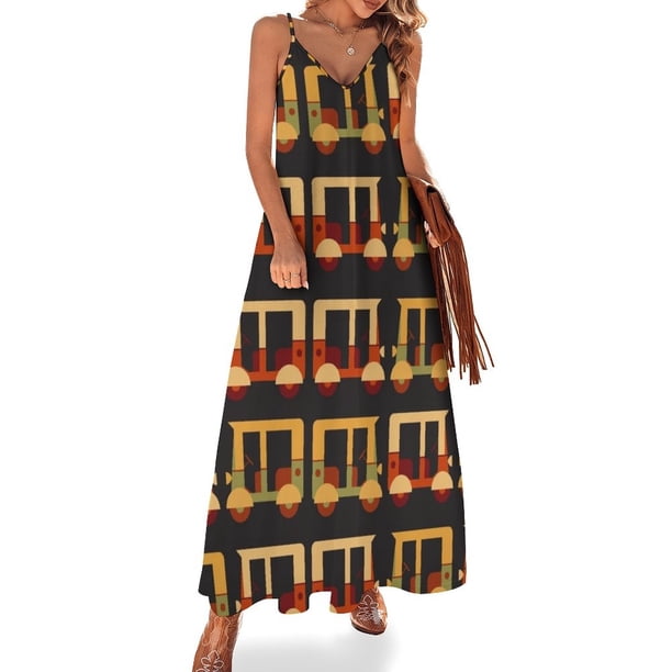 Vestido sin mangas de auto rickshaw, vestidos africanos para mujer, vestidos de cumpleaños para mujer, vestido de verano para mujer