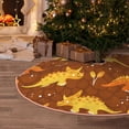 thumbnail image 5 of Sikiie Dinosaurs and Leaves Nativity Christmas Tree Skirt, Jesus Christian Winter Holiday Tree Mat Decoration(30-48IN)36", 5 of 6
