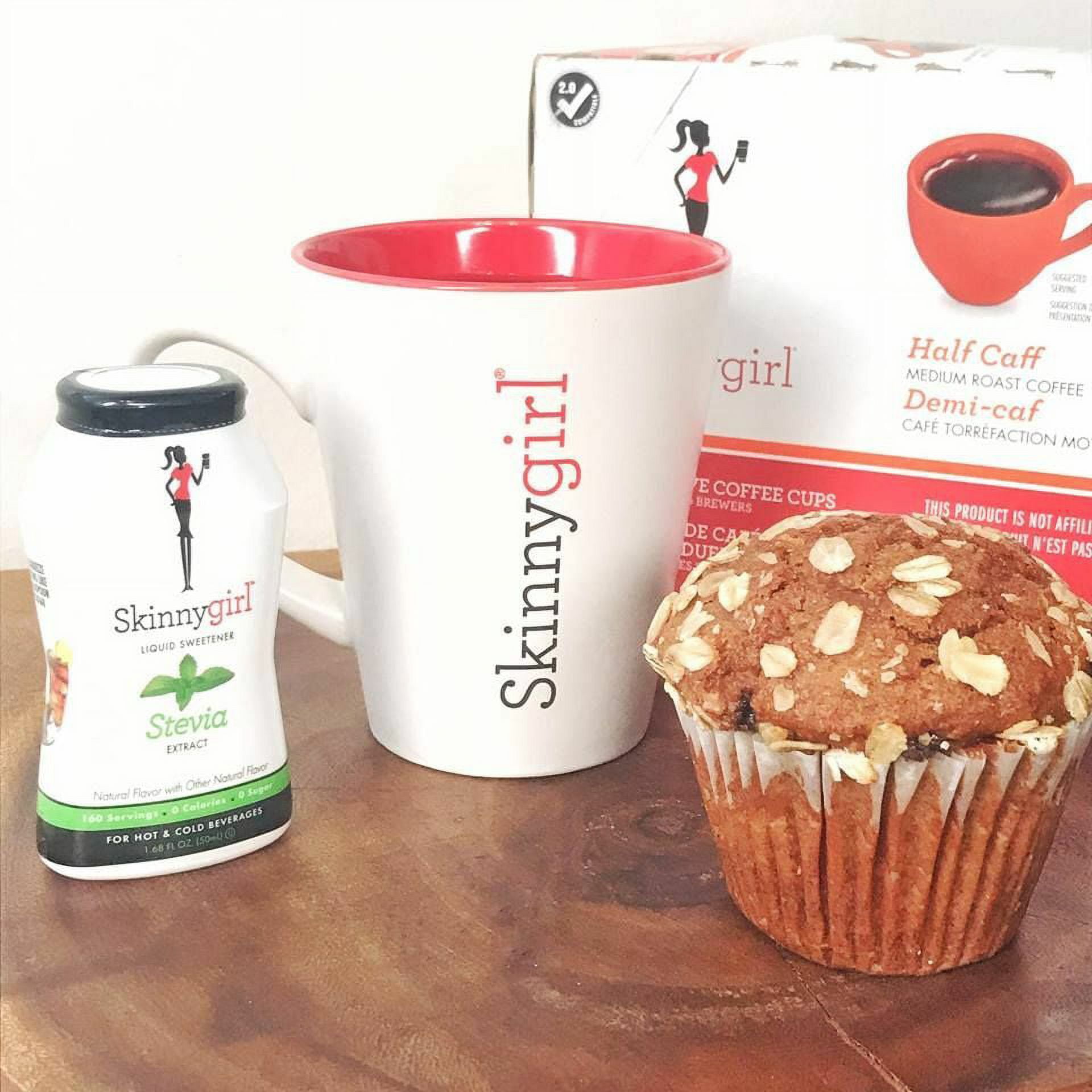 Skinnygirl Half Caff Medium Roast Coffee, for Keurig K Cups Brewers, 24 Count