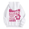 thumbnail image 6 of Towmus Cute Pink Flower Hoodie for Woman Preppy Sweatshirts Trendy Puff Print Letter Graphic Hoodies Casual Pullover Tops, 6 of 8