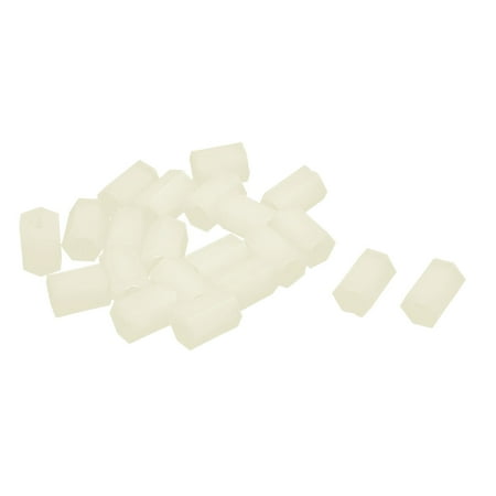 

M3x8mm Female/Female Nylon PCB Spacer Hex Stand-Off Pillar Nut 20 Pcs