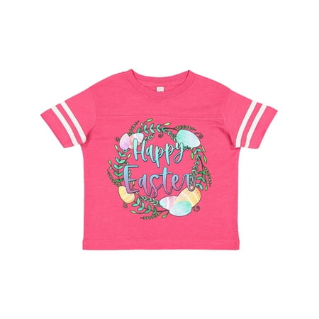 

Inktastic Happy Easter Pastel Egg Wreath with Laurels Gift Toddler Boy or Toddler Girl T-Shirt