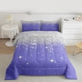 thumbnail image 2 of Feelyou Glitter Sequin Print Bedding Comforter Set for Female, Cartoon Dreamy Stars Print Twin Comforter Sets, Modern Fashion Reversible Bedding Set, Lightweight Room Decor, 2 Pieces, 2 of 8