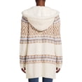 thumbnail image 3 of No Boundaries’ Juniors Faux Sherpa Hoodie Cardigan, 3 of 5