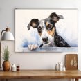 thumbnail image 3 of Smooth Fox Terrier Dog Canvas Bathroom Décor - Unique Bath Wall Decor - Modern Canvas Bathroom Wall Art - Room Decor - Bathroom Decorations - Restroom Sign - Wall decor living room, 3 of 4