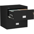 thumbnail image 4 of Phoenix Safe Lateral 31 inch 2-Drawer Fireproof File Cabinet with Key Lock, Water Seal, Black, LAT2W31B, 4 of 6