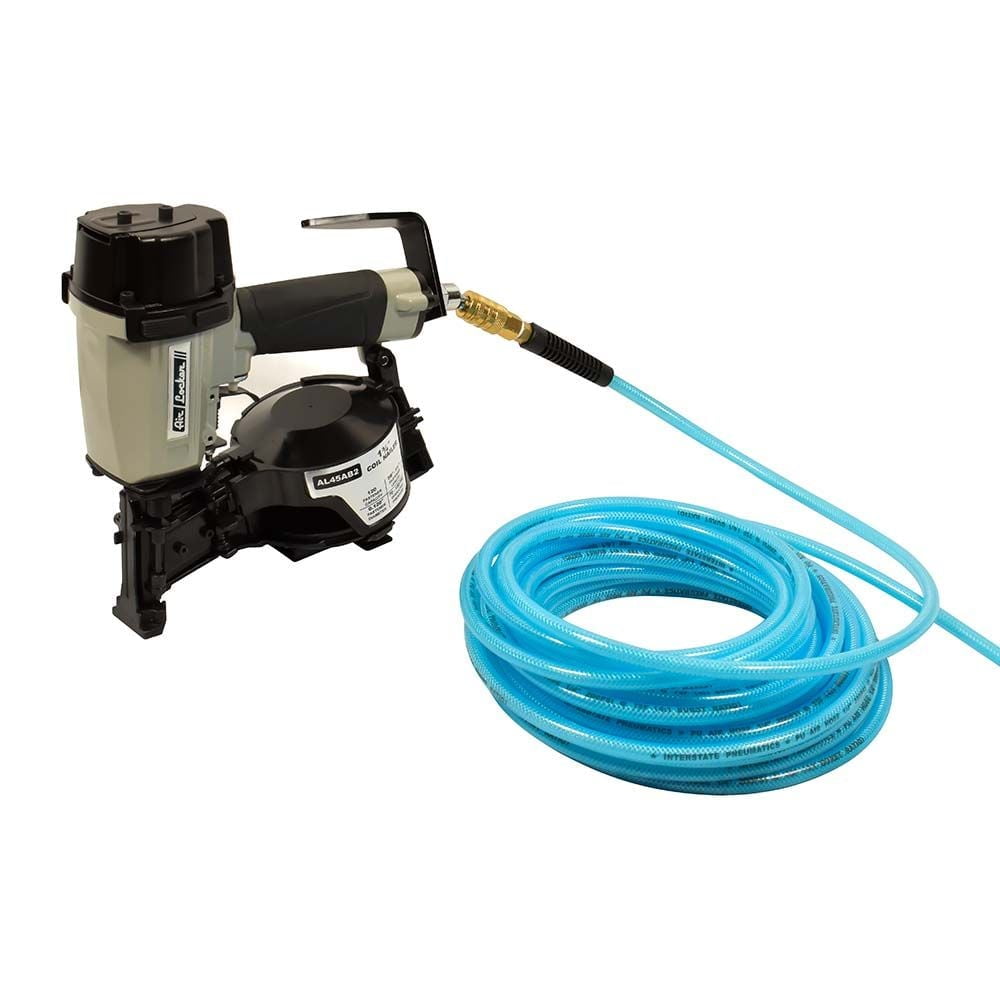 Air Locker AL45AB2K 1-3/4 Inch Coil Roofing Nailer, Hook & 1/4 Inch x 50 FT Polyurethane Hose Kit