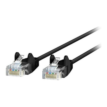 Belkin CE001B06-BLK-S 6 ft. Cat 6 Black 28 AWG UTP Snagless Patch Network Cable