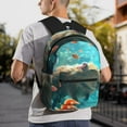 thumbnail image 6 of Pofeuu Underwater Swimming Guinea Pig Print Laptop Backpack Travel Canvas Backpack for School Lightweight and Comfortable Backpack College Backpack Schoolbag, 6 of 6