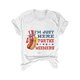 thumbnail image 1 of Blusas de Manga Corta para las Mujeres Divertido Impreso Cuello Redondo Tee, Vintage Humor Gráfico Blusas de Primavera para las Mujeres, 1 of 4