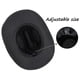 thumbnail image 2 of Sombrero vaquero XuoAZ Western Roll Up Fedora negro para hombre y mujer, 2 of 4