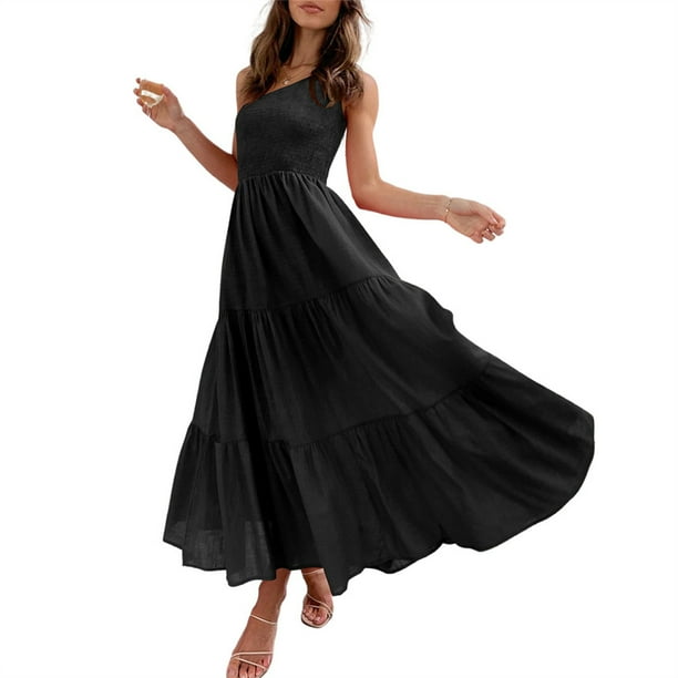 Vestido Largo Vestidos Color Negro Para Jovenes Vestido Largo De