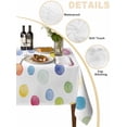 thumbnail image 5 of Colorful Polka Dot Rectangle Tablecloth, Rainbow Polka Dot Watercolor Waterproof & StainResistant Tablecloth, Washable Oil-proof Table Cover for Dining/Party/Wedding/Camping/Buffet 54x108 In, 5 of 9