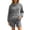 Gray, variant on Two Piece Fuzzy Sets for Women Fleece Long Sleeve Hoodie and Shorts Matching Lounge Outfits