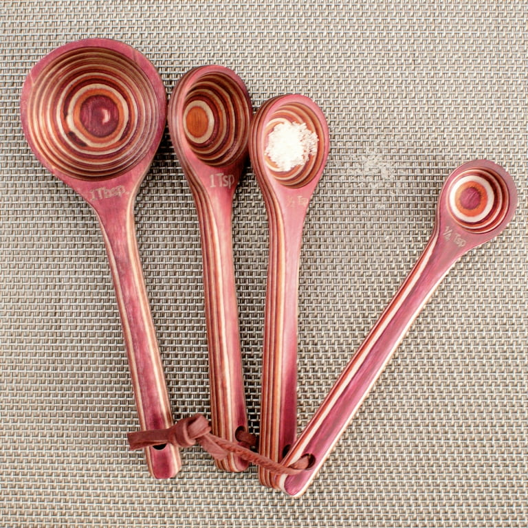 4pc Measuring Spoon Set, Red