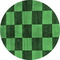 thumbnail image 1 of Ahgly Company Indoor Round Oriental Emerald Green Modern Area Rugs, 5' Round, 1 of 4