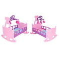 thumbnail image 3 of Cuna decorativa para muebles de muñecas, cuna de casa de muñecas a escala 1:12, cuna de muñeca en miniatura, cama de bebé para casa de muñecas, características mejoradas, 3 of 8