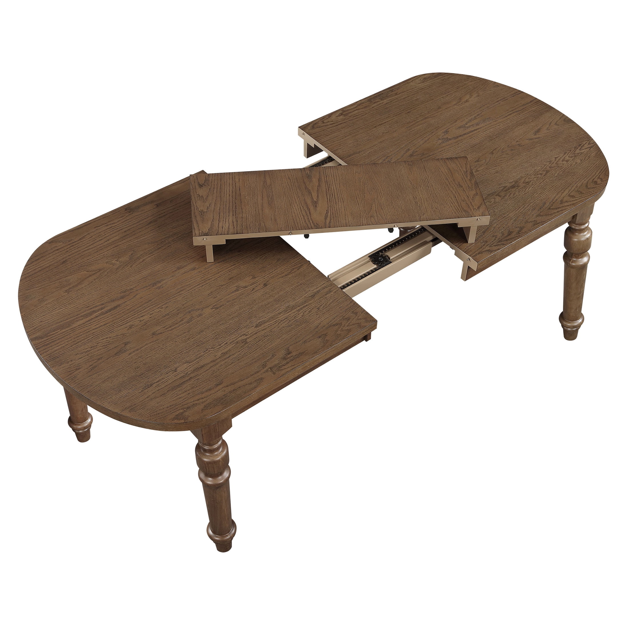 My Texas House Adler Extended Oval Dining Table, Comfortably Seats 6, Provincial Brown