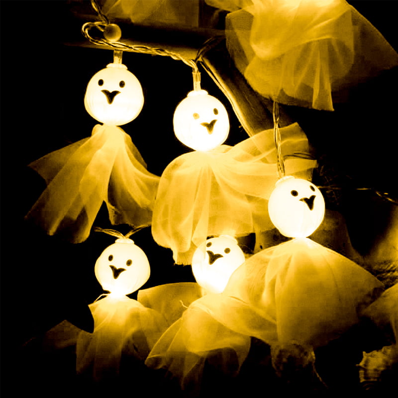 Details about   Halloween Pumpkin Ghost Skeletons Bat Spider 1.5m 10Led  Led Light String 