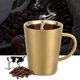 thumbnail image 5 of Kearding Diseño de asa para beber Cerveza Taza Agua Té Taza de café Aire libre Doble pared Café Viaje Leche Jarra Oficina Vasos Teteras Color Acero Kearding HA081568-01, 5 of 6