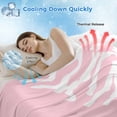 thumbnail image 3 of Coral Pink Cooling Blanket,Lightweight Breathable Summer Throw Blanket with Double Sided Cold Effect,Coastal White Ocean Marine Nautical Beach Picnic Blankets Bed Sheet for Hot Sleepers 50"x60", 3 of 8