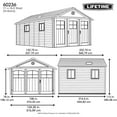 thumbnail image 3 of LIFETIME 11 Ft. X 18.5 Ft. Outdoor Storage Shed, 3 of 9