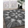 thumbnail image 3 of Ahgly Company Machine Washable Indoor Square Transitional Black Area Rugs, 4' Square, 3 of 7