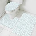 thumbnail image 3 of Aqua Spring Floral Bath Mat 3 Piece Bathroom Rug Set, Summer Botanical Watercolor Non Slip Bath Rug Contour Mat and Toilet Lid Cover, Absorbent Shower Mats Soft Bath Rugs and Mats Sets, 3 of 8